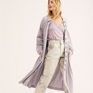 Free People Linen Duster Jacket
